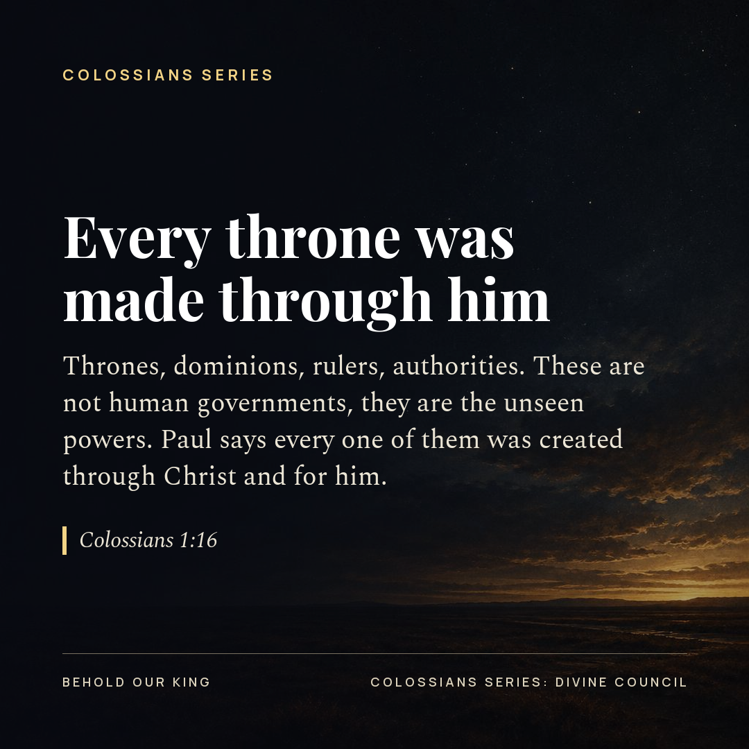 Every throne was made through him