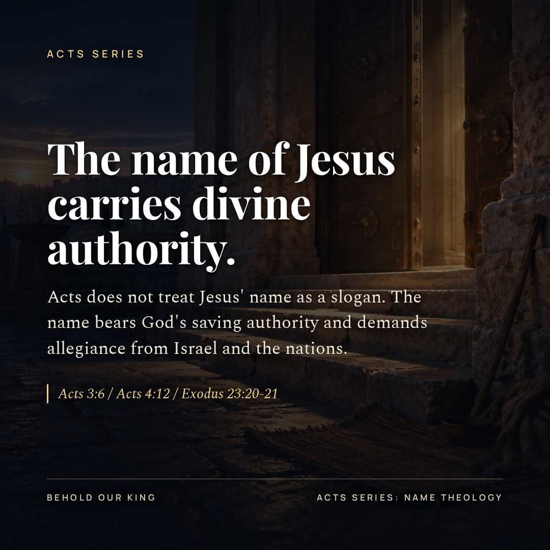 The name of Jesus carries divine authority.