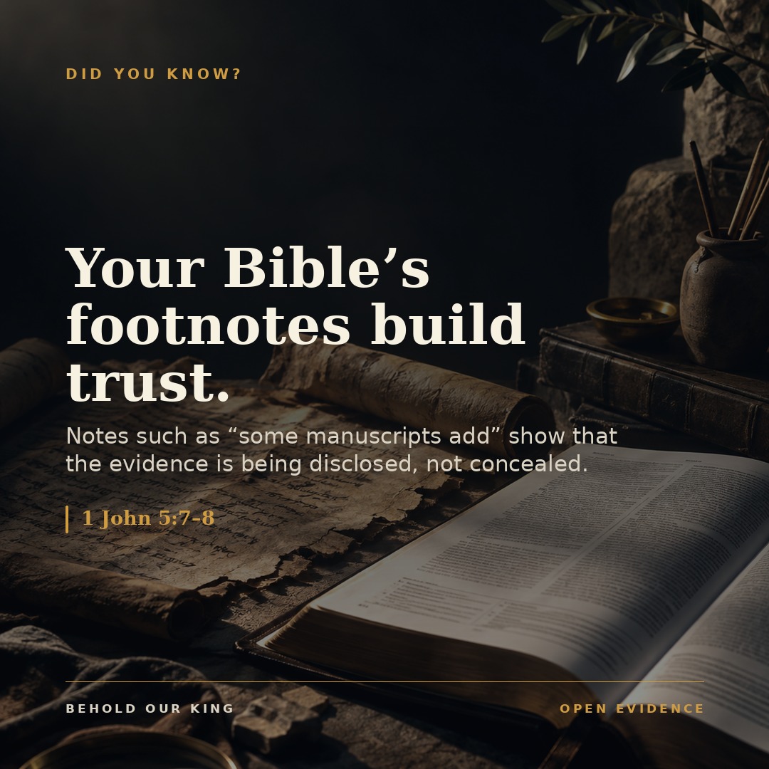 Your Bible's footnotes build trust.