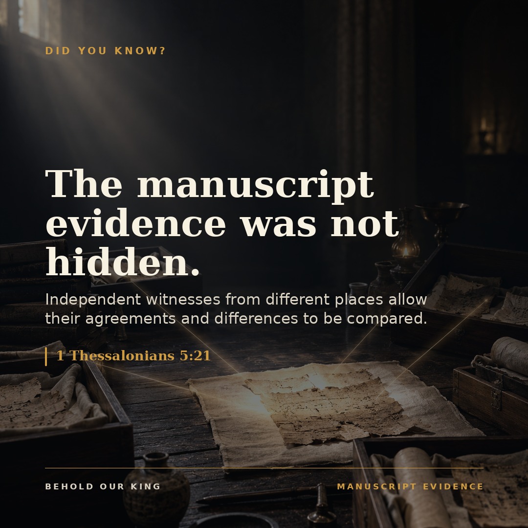 The manuscript evidence was not hidden.