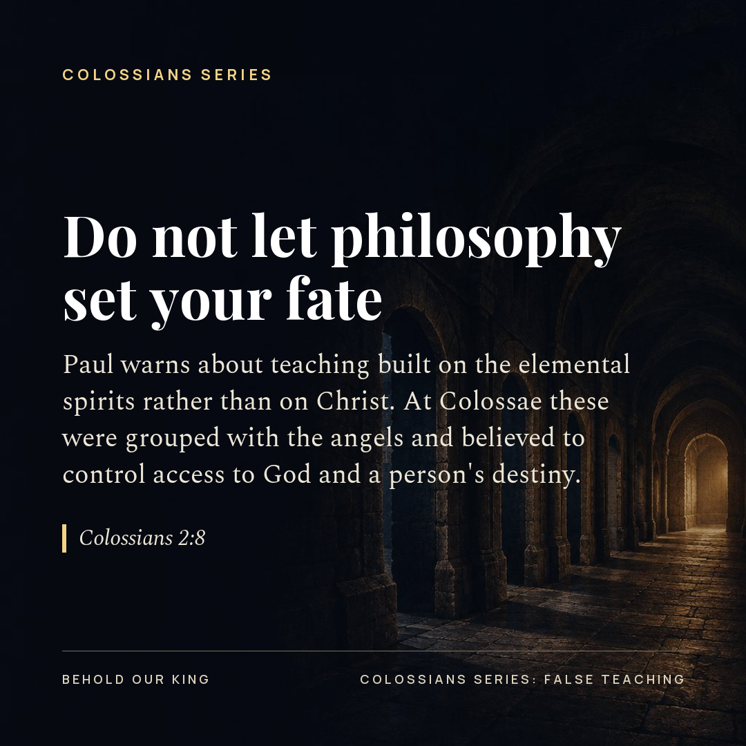 Do not let philosophy set your fate