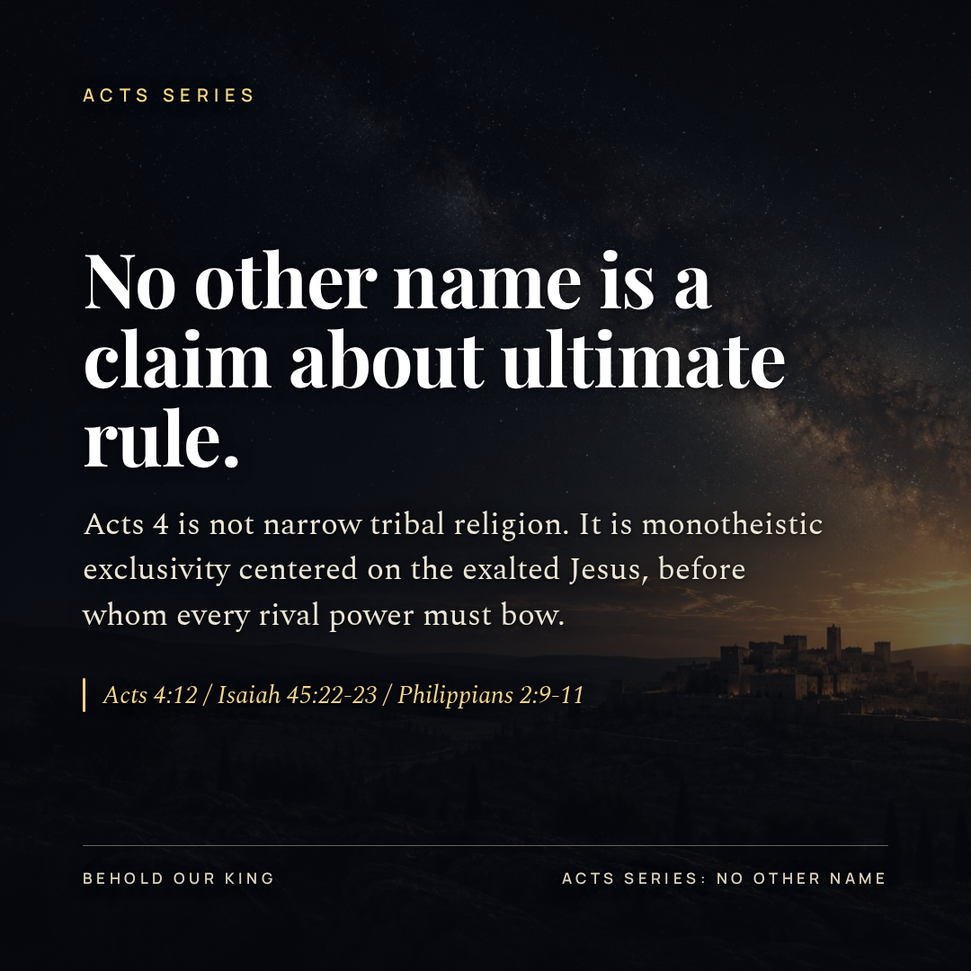 No other name is a claim about ultimate rule.