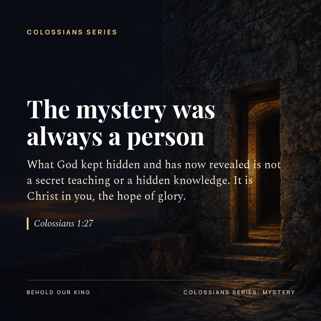 The mystery was always a person