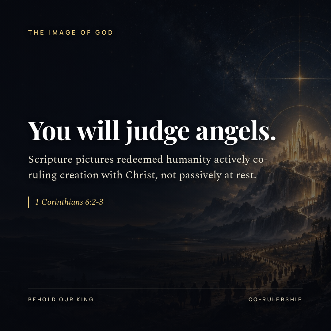 You will judge angels.