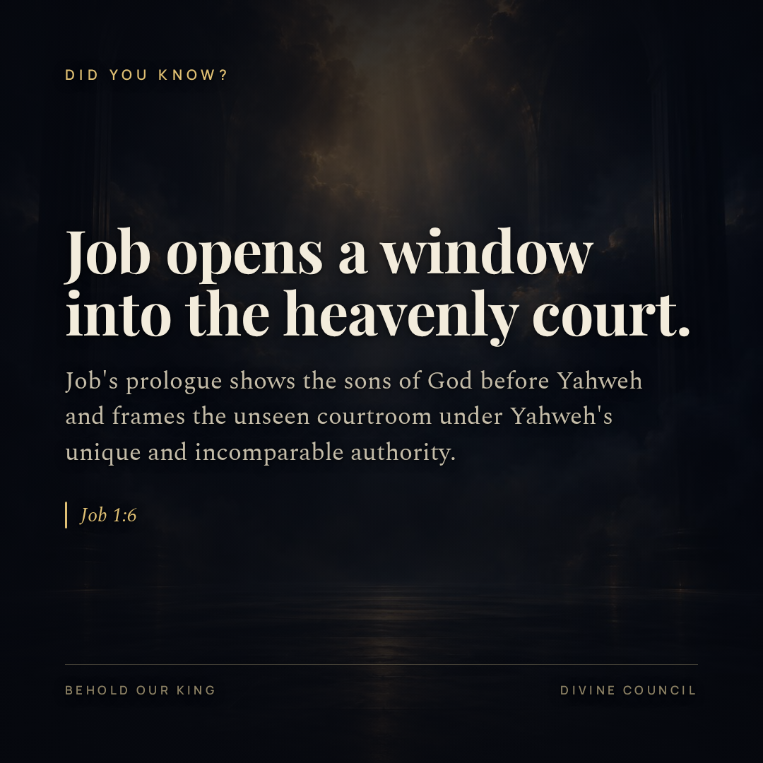 Job opens a window into the heavenly court.