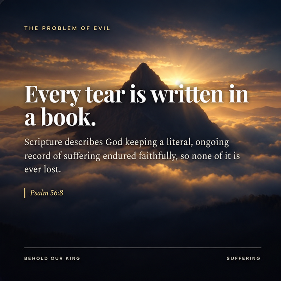 Every tear is written in a book.
