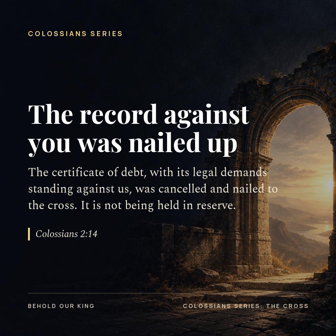 The record against you was nailed up