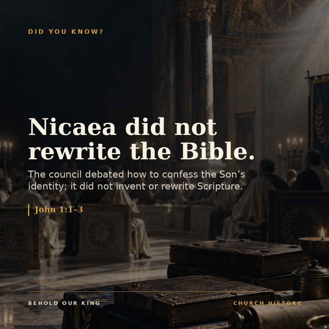 Nicaea did not rewrite the Bible.