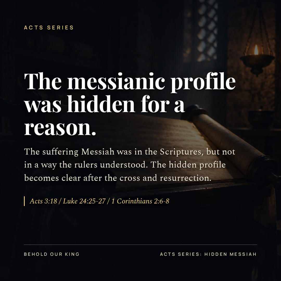 The messianic profile was hidden for a reason.